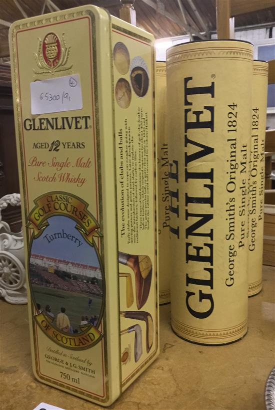 4 bottles of Glenlivet whiskey